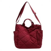 Жени хобо чанта за рамо пухка малка тотална чанта с чанта за чанта памук ръчно изработени чанти с чанта с цип в училище работно пътуване