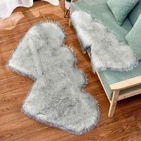 Eguiwyn килим вълна имитация на овча кожа килими Неплъзгащи се спалня рошав килим рогозки килим бял l