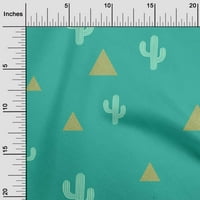 OneOone Polyester Spande Sea Green Falch CACTUS с геометрична шивашка тъкан от двора отпечатани DIY дрехи Шиещи консумативи Широки
