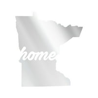 Минесота Домашен стикер Декал Дим Нарязване - самозалепващ винил - устойчив на атмосферни влияния - Произведен в САЩ - много цветове и размери - MN Love във формата на държавата