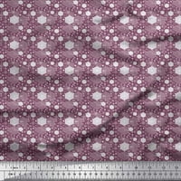 Soimoi Satin Silk Fabric Hexagon Shirting Print Fabric край двора