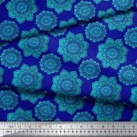 Soimoi Rayon Flab Floral Mandala Print Fabric по двор