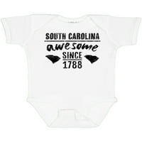 Inktastic South Carolina Awesome, тъй като подарък бебе момче или бебе момиче боди