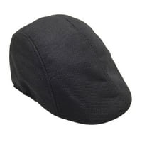 Шапки за жени шапки за мъже Униза барета солидна преносима намалена клирънс дами и господа шапки черни с един размер