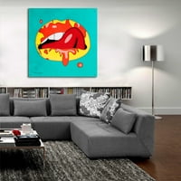 Епично изкуство „устни“ от Марк Ашкенази, изкуство за акрилно стъкло, 36 x36
