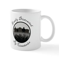 Cafepress - Лесно разсеяно от чаша за гробища - унция керамична чаша - чаша за новост за кафе