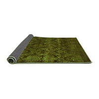 Ahgly Company Indoor Rectangle Oriental Green Industrial Area Rugs, 7 '10'