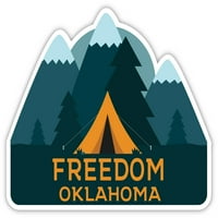 Свобода Оклахома Сувенир Винилов стикер Стикер Стикер къмпинг дизайн