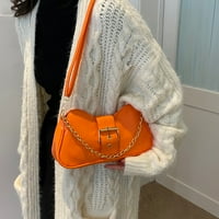 Yinguo Ladies Fashion Retro Solid Color Articific Leather Metal Buckle Регулируема чанта за каишка за рамо на рамо