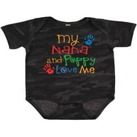 Inktastic Nana и Poppy Love Me Gift Baby Boy или Baby Girl Bodysuit