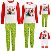 Коледни пижами панталони Органични памучни памучни нощни дрехи Семейство Съответстващи на PJS за мъже жени Двойка кучета кучета