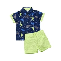 Luethbiez Toddler Boy Clothes Shorts Комплект животински боули върхове ризи+шорти панталони господа тоалети Playwear Set
