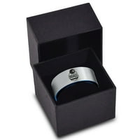 Волфрамов 8-топка пръстен лента пръстен мъже жени комфорт годни синьо плоско нарязано сиво сиво полирано
